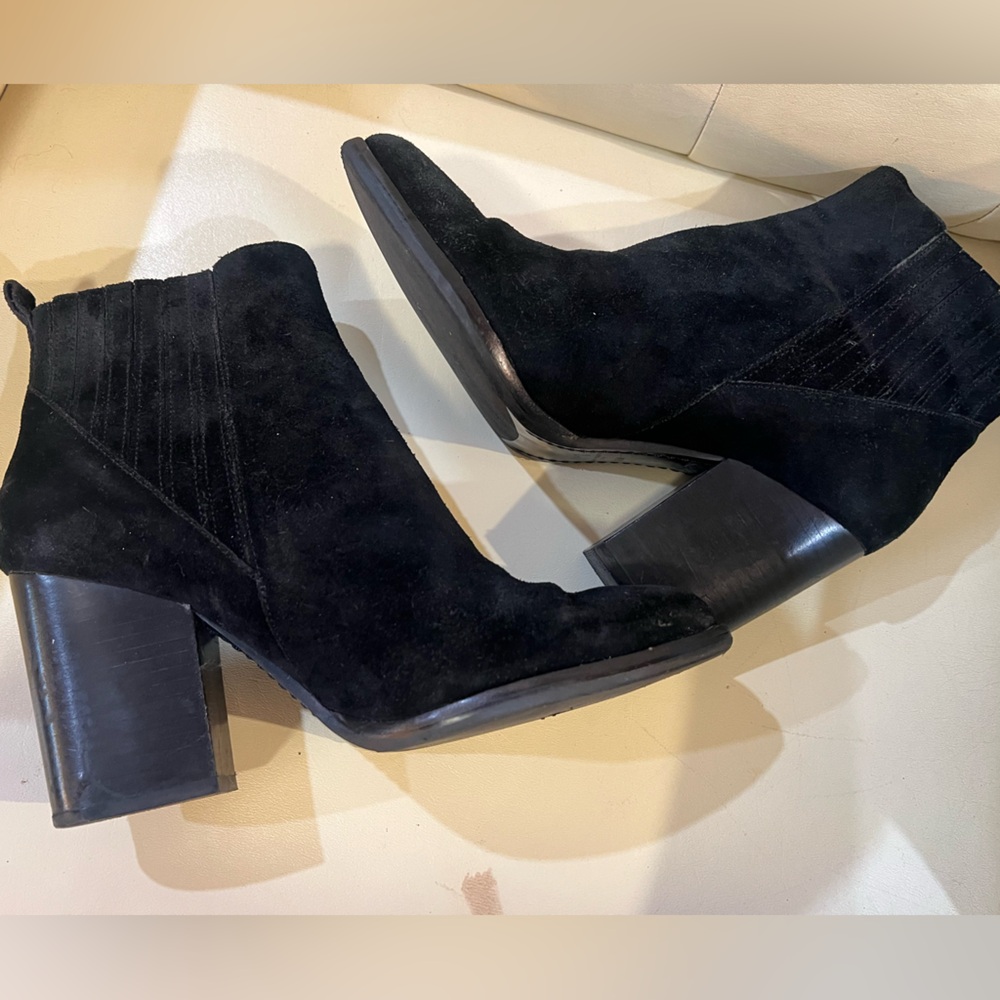 Marc Fisher Black Suede Ankle Boots